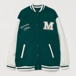 forest green varsity jacket